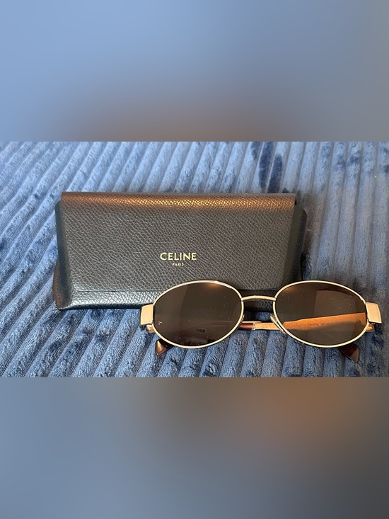 Celine Accessories - Authentic CELINE Triomphe Metal 01 Oval Sunglasses